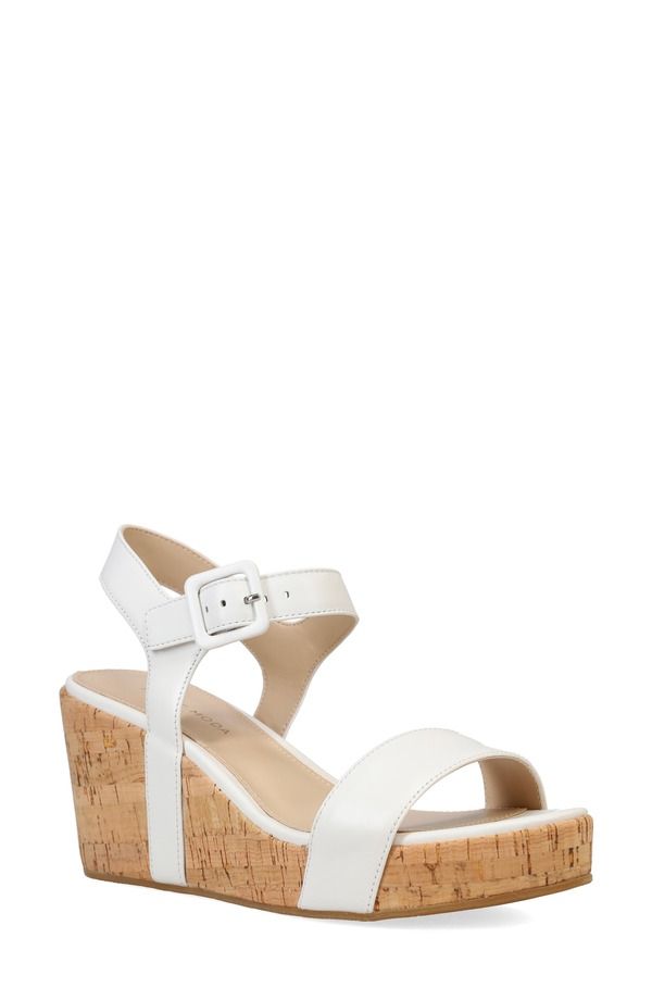 ペレモーダ レディース シューズ ヒール プラットフォーム サンダル アンクル Pelle Moda Wiltz Ankle Straplatform Wedge Sandal White ホワイト