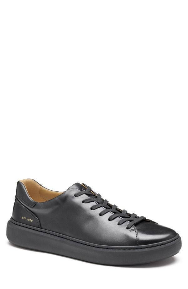 ジョンストンアンドマーフィー メンズ シューズ スニーカー Johnston Murphy Anders Low Top Sneaker Black Full Grain ブラック
