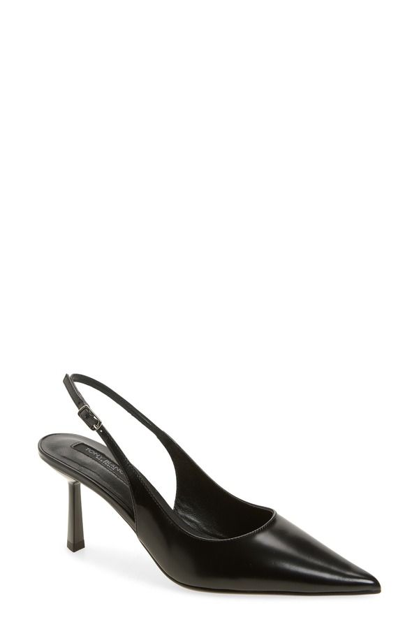 トニービアンコ レディース シューズ パンプス Tony Bianco Baz Pointed Toe Slingback Pump Black High Shine ブラック