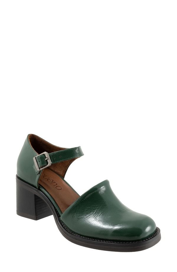 ブエノ レディース シューズ ヒール Bueno Rita Block Heel Pump Hunter Green Patent グリーン