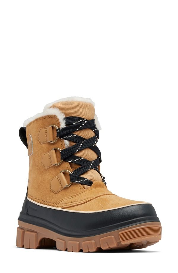 ソレル レディース シューズ ブーツ・レインブーツ SOREL Tivoli V Faux Fur Lined Waterproof Boot Curry Black ブラック