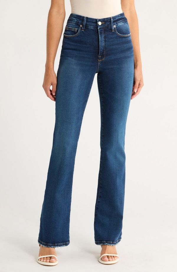 グッドアメリカン レディース シューズ ブーツ・レインブーツカット ジーンズ Good American Softech Bootcut Jeans Indigo511