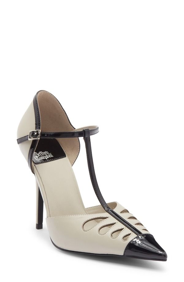 ジェフリー キャンベル レディース シューズ パンプス Jeffrey Campbell Nouvelle Pointed Toe Pump Taupe Black Patent ブラック