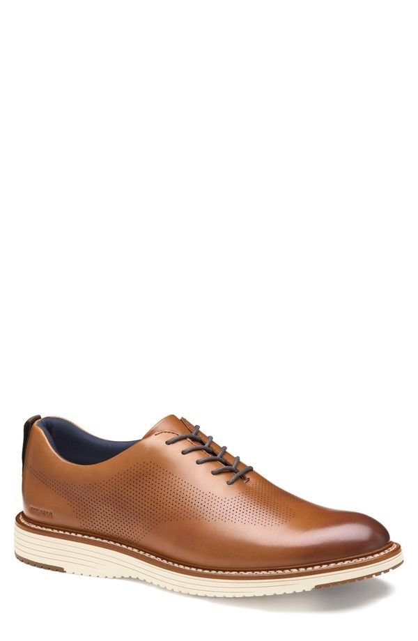 ジョンストンアンドマーフィー メンズ シューズ オックスフォード Johnston Murphy Upton Perforated Plain Toe Oxford Tan Full Grain タン
