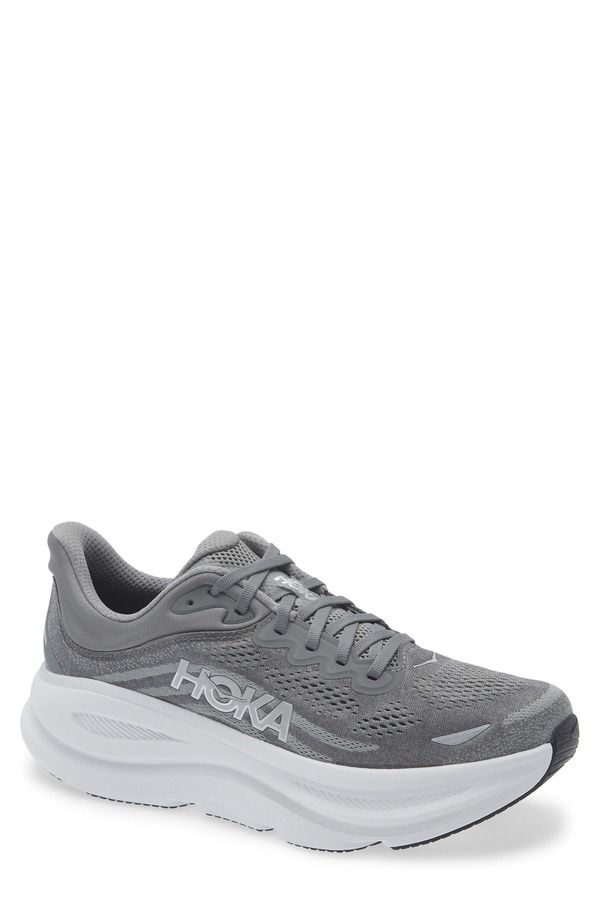 ホカオネオネ メンズ シューズ スニーカー HOKA Bondi 9 Running Shoe Asteroid Silver シルバー