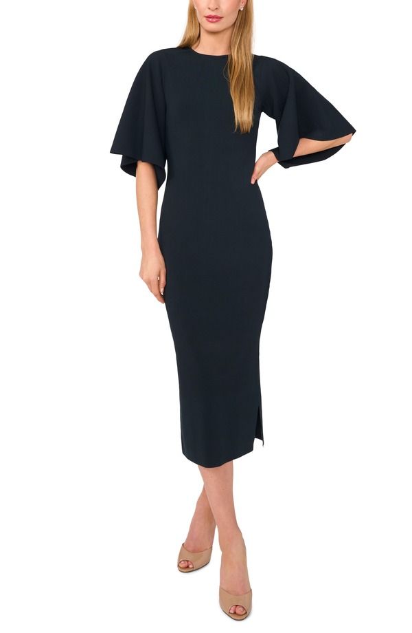 テッドベーカー レディース トップス ワンピース ミディ Ted Baker Flare Sleeve Midi Dress Forest River フォレスト