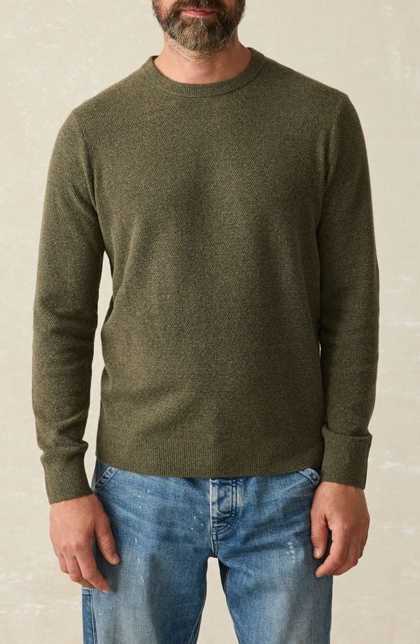 ファレティ メンズ アウター パーカー・スウェット セーター コットン Faherty Jackson Organicotton Blend Sweater Olive Heather ヘザー