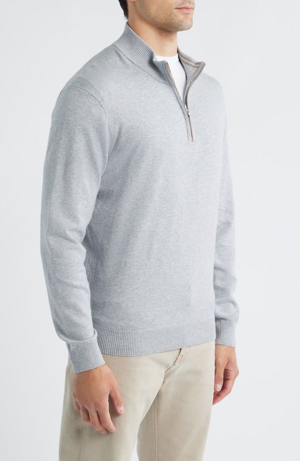 ジョニー オー メンズ アウター パーカー・スウェット ハーフジップ セーター johnnieO Desmond Half Zip Sweater Pebble