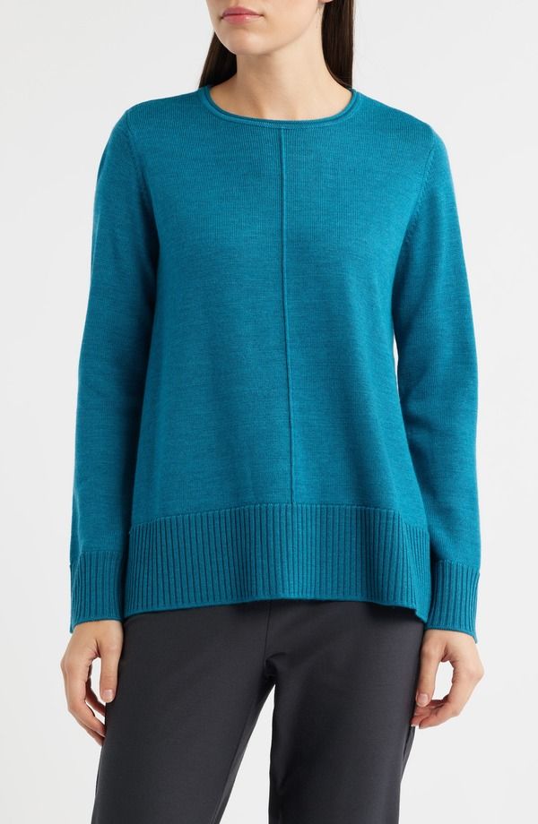 エイリーンフィッシャー レディース アウター パーカー・スウェット クルーネック ウール セーター Eileen Fisher Crewneck Wool Sweater Dragonfly