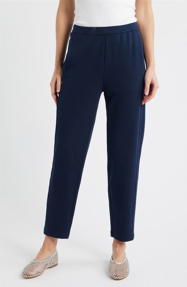エイリーンフィッシャー レディース ボトムス レギンス パンツ コットン アンクル Eileen Fisher Slouch Organicotton Ankle Pants Ink