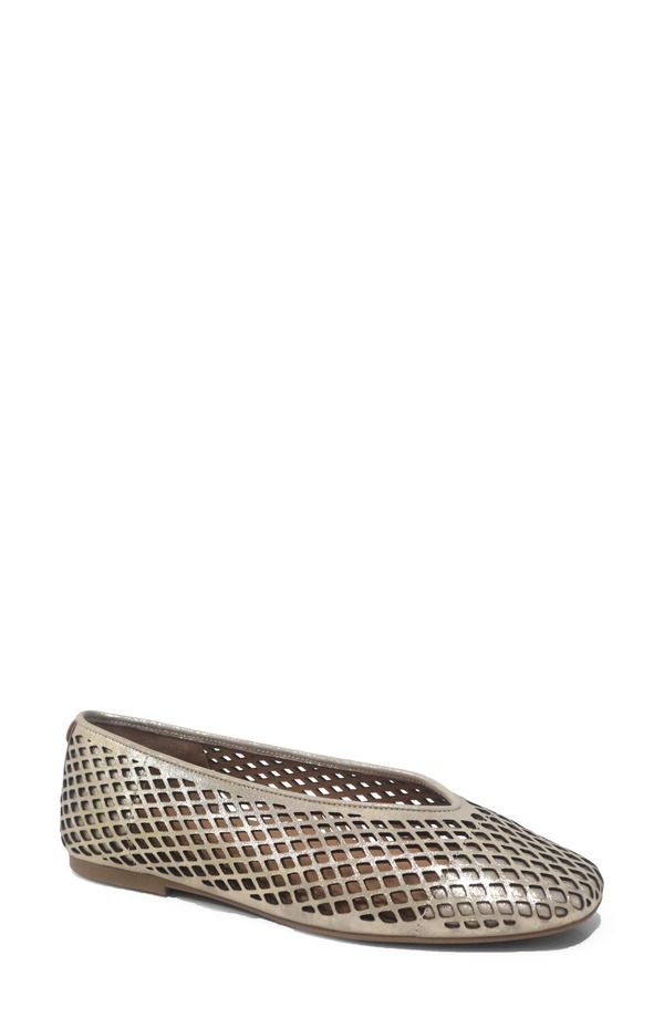 ジェントルソウルズ レディース シューズ パンプス Gentle Souls Willow Perf Ballet Flat Graveleather