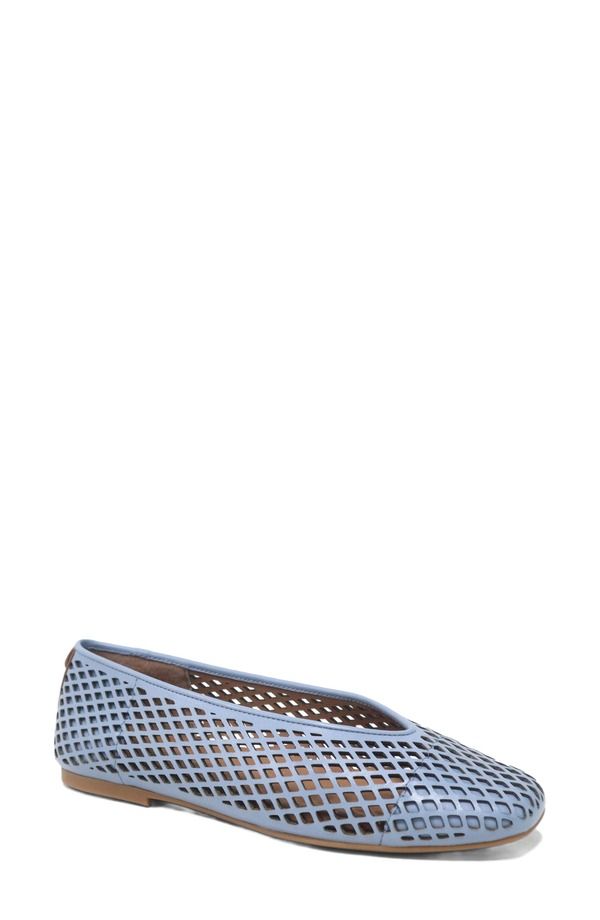 ジェントルソウルズ レディース シューズ パンプス Gentle Souls Willow Perf Ballet Flat Ashley Blue Leather ブルー