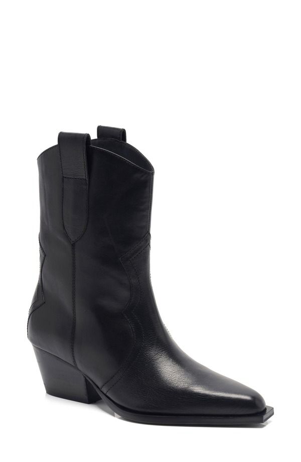 フリーピープル レディース シューズ ブーツ・レインブーツ Free People Cat Nap Western Boot Black Leather ブラック