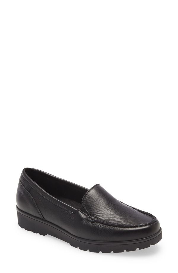 アラ レディース シューズ スリッポン・ローファー プラットフォーム ara Dewitt Platform Loafer Black Gauchosoft ブラック