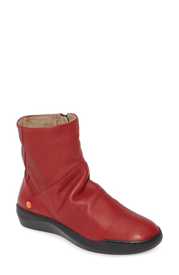 ソフチノス レディース シューズ ブーツ・レインブーツ Softinos by Fly London Bler Bootie Red Leather レッド