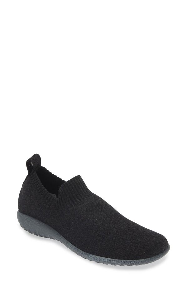 ナオト レディース シューズ スリッポン・ローファー スニーカー Naot Nuku SlipOn Sneaker Black Grey Knit ブラック