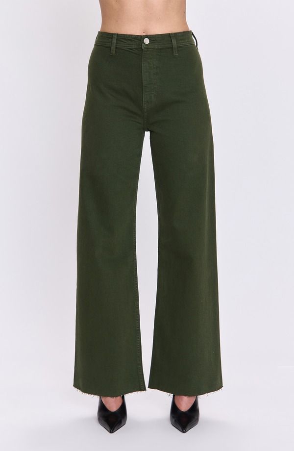 ピストーラ レディース ボトムス デニムパンツ ワイドレッグ ハイウエスト ジーンズ Pistola Penny High Waist Raw Hem Wide Leg Jeans Laurel