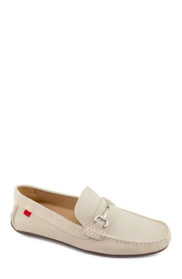マークジョセフニューヨーク メンズ シューズ スリッポン・ローファー レザー Marc Joseph New York Wall Street Leather Buckle Loafer Off White Suede オフホワイト