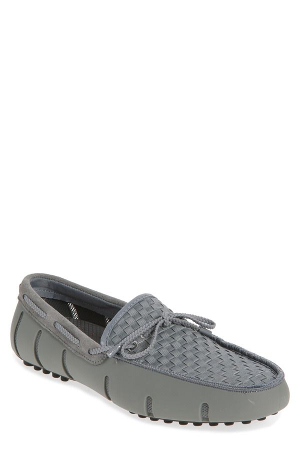 スウィムス メンズ シューズ スリッポン・ローファー Swims Woven Driving Loafer Grey グレー