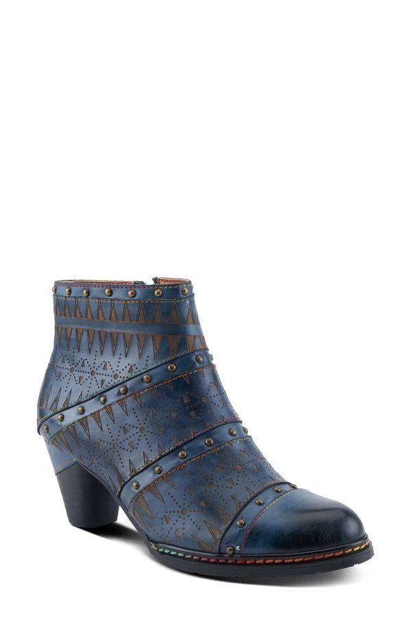 スプリングステップ レディース シューズ ブーツ・レインブーツ キャップ LArtiste by Spring Step Niobe Cap Toe Bootie Navy Multi ネイビー