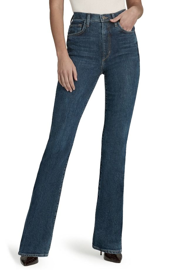 フェイバリット ドーター レディース シューズ ブーツ・レインブーツカット ハイウエスト ミニ ジーンズ Favorite Daughter The Valentina Super High Waist Mini Bootcut Jeans Woodside