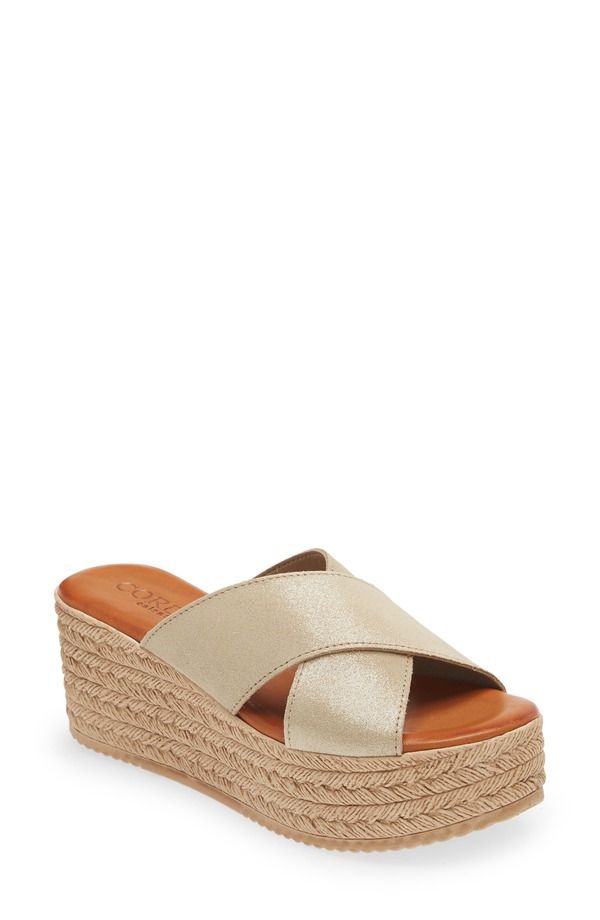 コルダーニ レディース シューズ サンダル Cordani Bella Espadrille Wedge Sandal Soft Gold Suede ゴールド