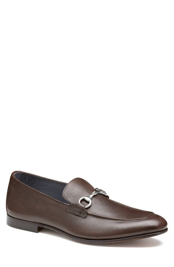 ジョンストンアンドマーフィー メンズ シューズ ローファー Johnston Murphy Taylor Bit Loafer Brown Italian Calfskin ブラウン