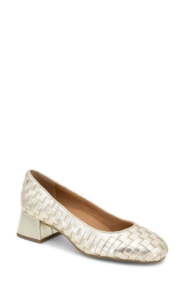 ジェントルソウルズ レディース シューズ ヒール Gentle Souls Lancine Pump Soft Gold Leather ゴールド