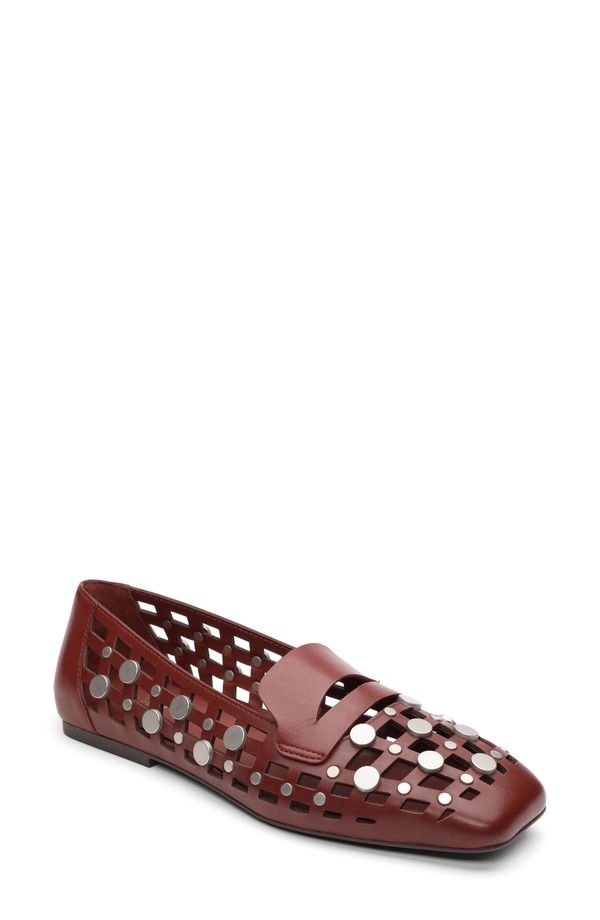 アッシュ レディース シューズ スリッポン・ローファー カットアウト Ash Bali Studded Cutout Loafer Marsala