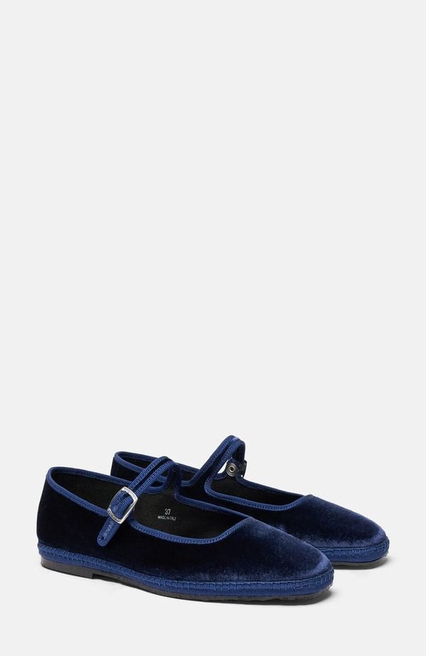 スカロッソ レディース シューズ サンダル SCAROSSO Petra Slippers Blue Velvet ブルー