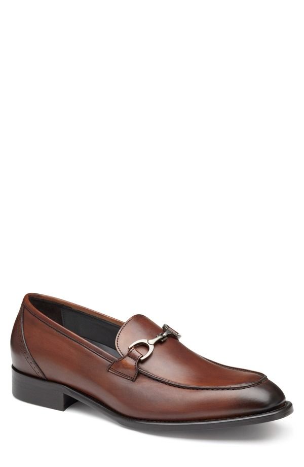 ジョンストンアンドマーフィー メンズ シューズ ローファー Johnston Murphy Ellsworth Bit Loafer Brown Italian Calfskin ブラウン