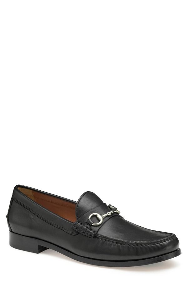 ジョンストンアンドマーフィー メンズ シューズ ローファー Johnston Murphy Baldwin Bit Loafer Black Sheepskin ブラック