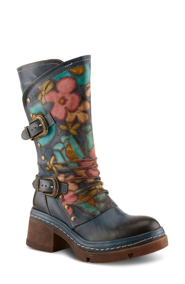 スプリングステップ レディース シューズ ブーツ・レインブーツ プラットフォームブーツ プラットフォーム LArtiste by Spring Step Coolvibes Platform Boot Blue Multi ブルー