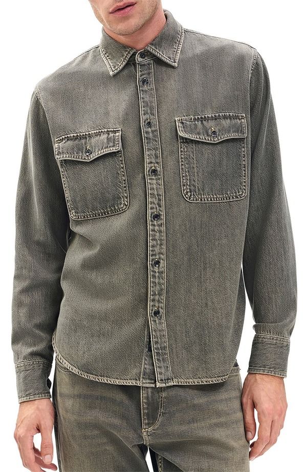 ラグアンドボーン メンズ ボトムス デニムパンツ シャツ rag bone Jack Engineeredenim ButtonUp Shirt Gryol デニム
