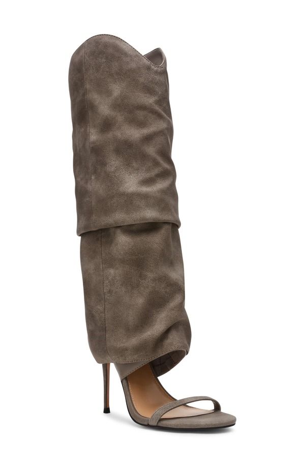 スティーブ マデン レディース シューズ ブーツ・レインブーツ Steve Madden Ravine Knee High Boot Grey Distressed グレー