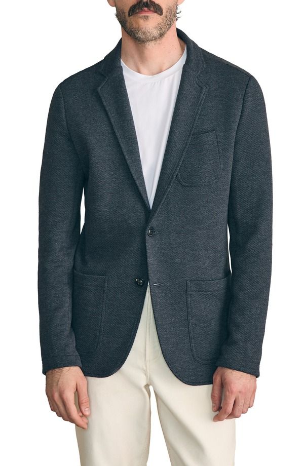 ファレティ メンズ アウター ジャケット・ブルゾン ブレザー ニット Faherty Inlet Knit Blazer Black Sky Melange ブラック
