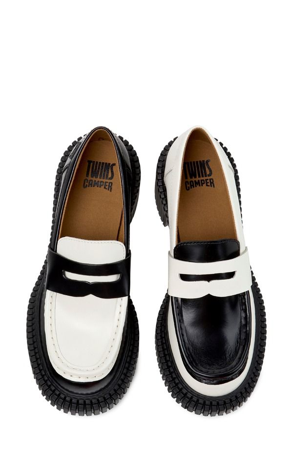 カンペール レディース シューズ スリッポン・ローファー Camper Pix London Penny Loafer Multi Black ブラック
