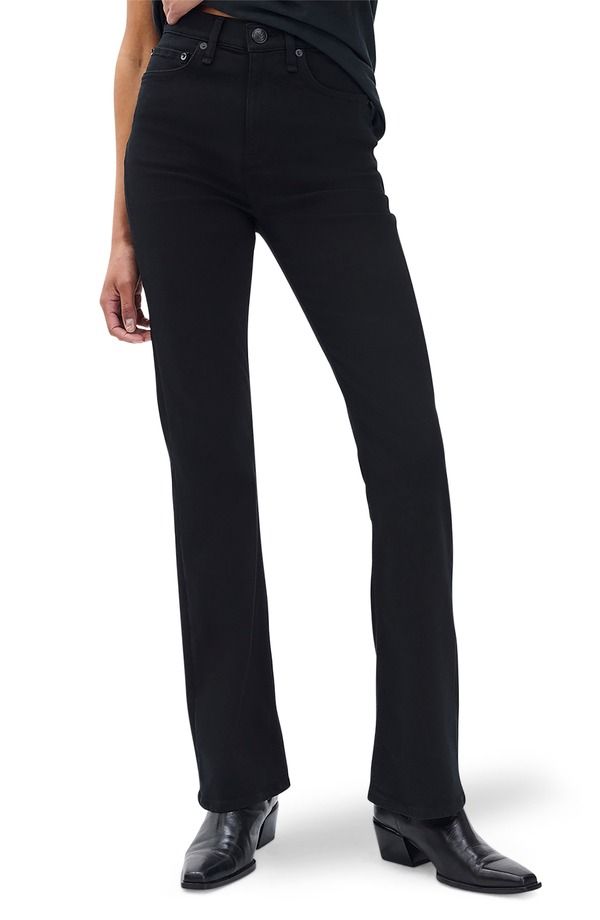 ラグアンドボーン レディース シューズ ブーツ・レインブーツカット ジーンズ rag bone Flexi Peyton Mid Rise Fullength Bootcut Jeans Black ブラック