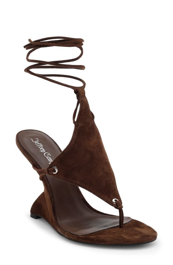 ジェフリー キャンベル レディース シューズ サンダル アンクル Jeffrey Campbell Pachouli Ankle Wrap Wedge Sandal Espresso Suede 42,120円
