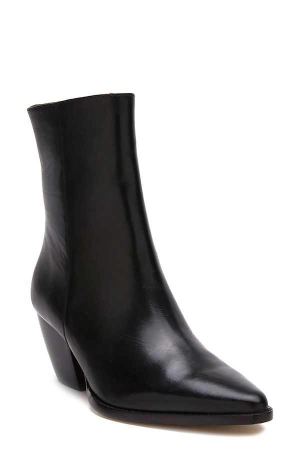 マチス レディース シューズ ブーツ・レインブーツ Matisse Caty Western Pointed Toe Bootie Black Smooth ブラック