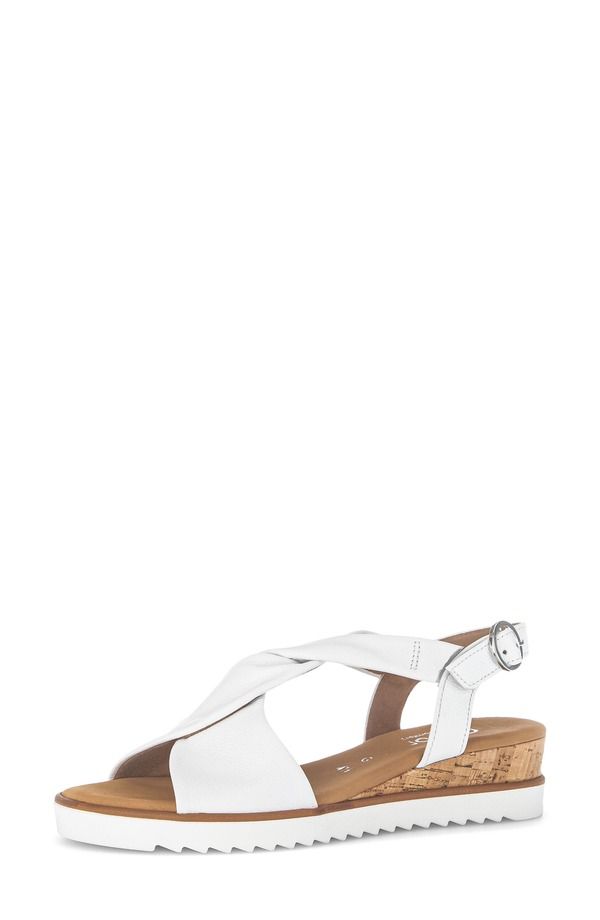 ガボール レディース シューズ サンダル アンクル Gabor Ankle Strap Wedge Sandal White ホワイト