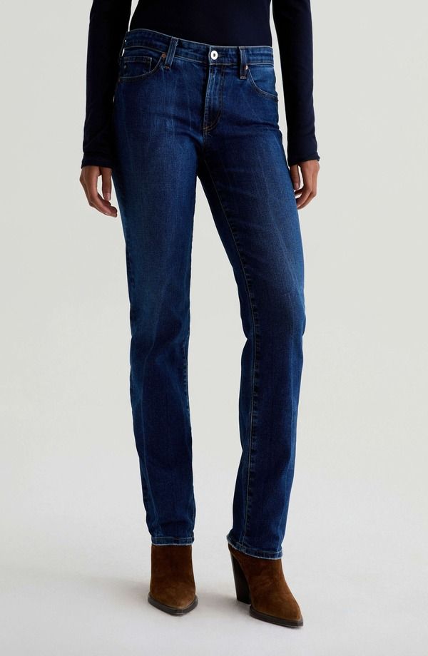 エージー レディース ボトムス デニムパンツ ストレート ローライズ ジーンズ AG Sandra Low Rise Slim Straight Leg Jeans Focal Point