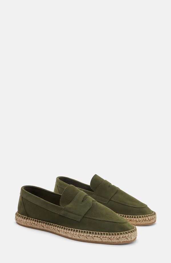 スカロッソ メンズ シューズ スリッポン・ローファー SCAROSSO Diego Espadrilles Green Suede グリーン