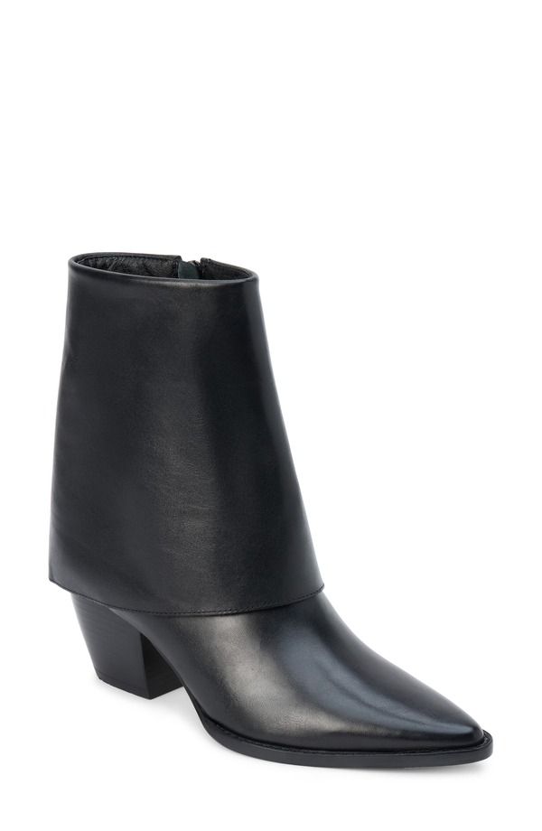 マチス レディース シューズ ブーツ・レインブーツ Matissella Foldover Bootie Black Leather ブラック