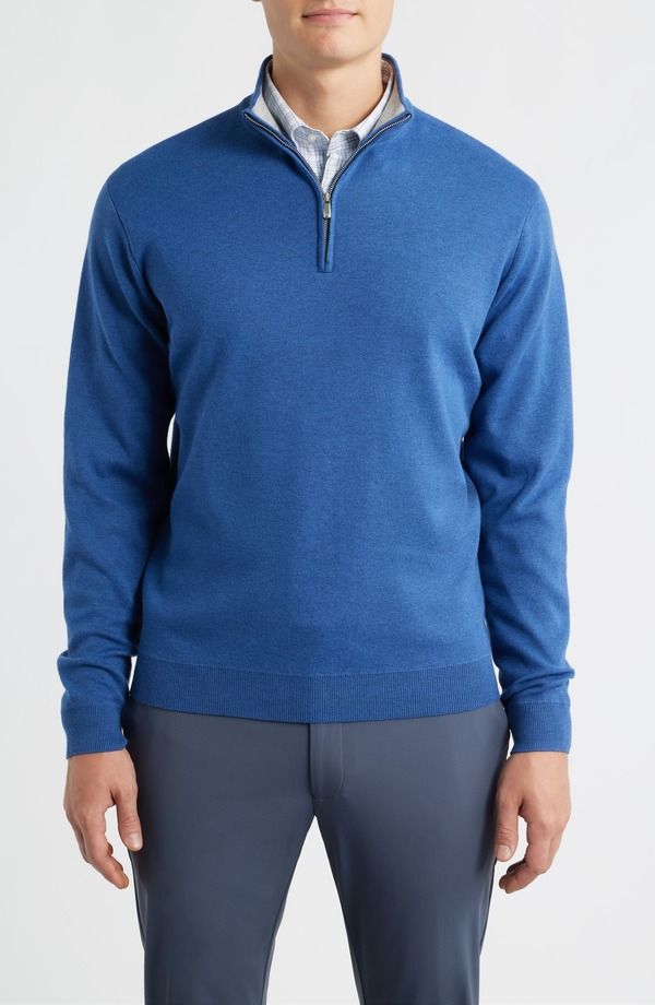 ピーター・ミラー メンズ アウター パーカー・スウェット ハーフジップ セーター Peter Millar Coolspun Lite Quarter Zip Sweater Windsor Blue ブルー