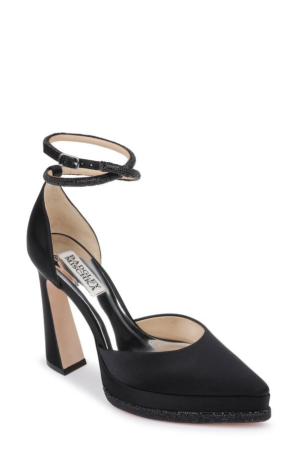 バッドグレイミッシカ レディース シューズ ヒール プラットフォーム アンクル Badgley Mischka Collection Elianankle Straplatform Pointed Toe Pump Black ブラック 44,280円