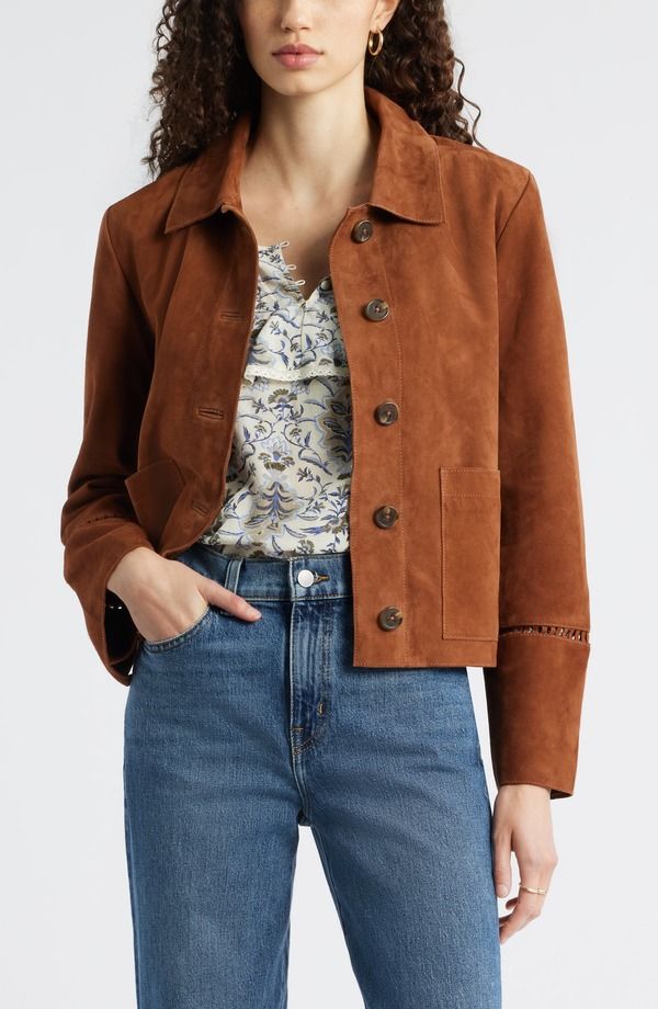 トレジャーアンドボンズ レディース アウター ジャケット・ブルゾン スエード Treasure Bond Suede Swing Jacket Brown Shell ブラウン