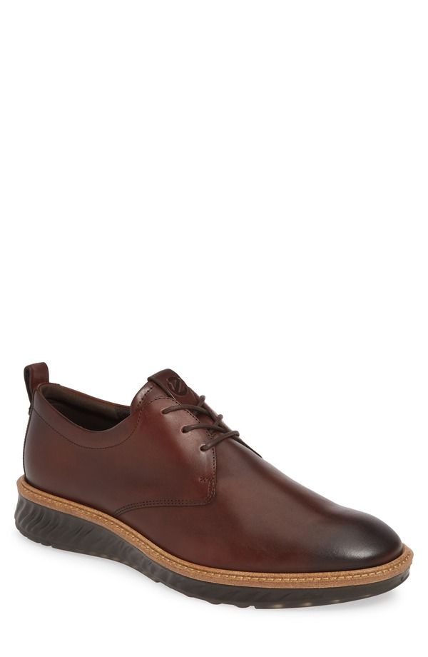 エコー メンズ シューズ オックスフォード ダービー ECCO ST1 Hybrid Plain Toe Derby Cognac Leather