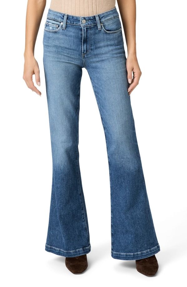 ペイジ レディース シューズ ブーツ・レインブーツカット ハイウエスト ジーンズ PAIGEnevieve High Waist Bootcut Jeans Bookshelf