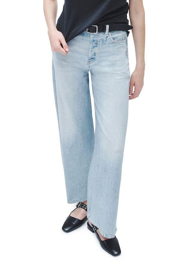 ラグアンドボーン レディース ボトムス デニムパンツ ワイドレッグ ハイウエスト パイル アンクル ジーンズ rag bone Miramar Sofie High Waist Ankle Wide Leg Terry Sweatpant Jeans Mead